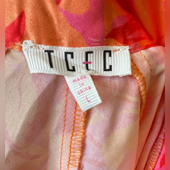 TCEC Print Long Sleeve Mock Neck Blouse Size L NWT - Picture 5 of 6